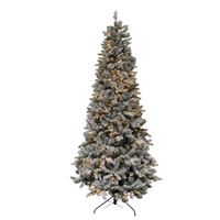 White Frosted Slim Pre-Lit Christmas Tree