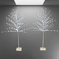 White Cherry Blossom Trees - Set of 2