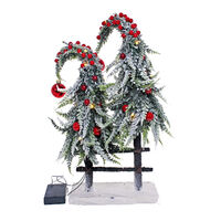 LED Red Berry Bent Tree Twin Set