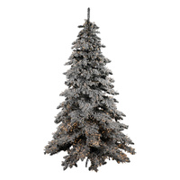 Flocked Snow Pine Pre-Lit Christmas Tree
