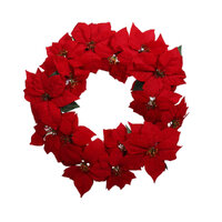 Classic Red Poinsettia Wreath 61cm