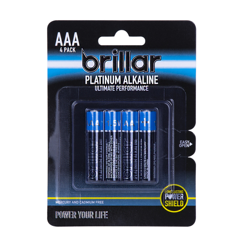 AAA Platinum Alkaline Batteries 4pk
