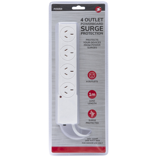 4 Outlet Powerboard Surge Protector