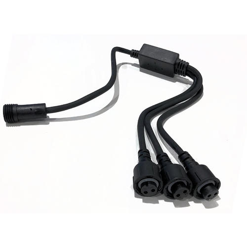 Rope Light Connector 4 Way - Black