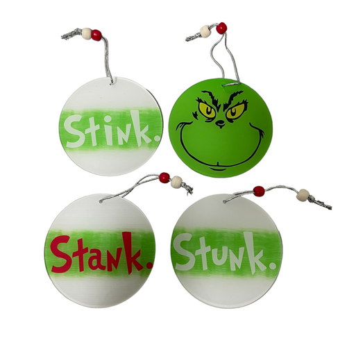 Green Elf Acrylic Hangers 4 pack