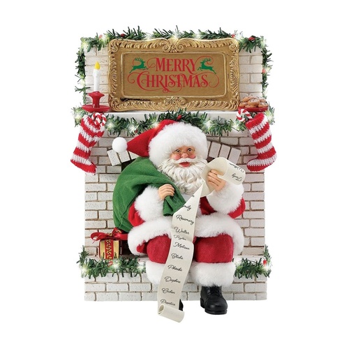 Santa Down the Chimney 27cm