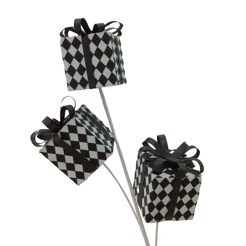 Black Harlequin Giftbox Spray 70cm