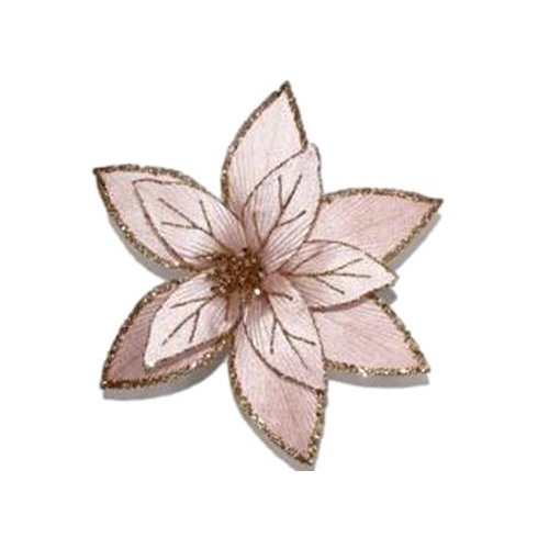 Pink & Gold Poinsettia 27cm
