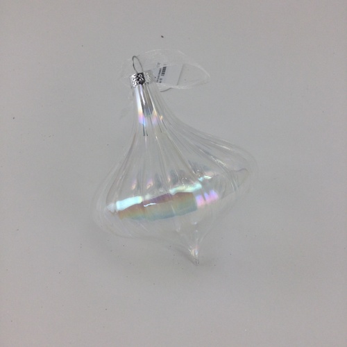 Clear Glass Ornament Hanging 12cm
