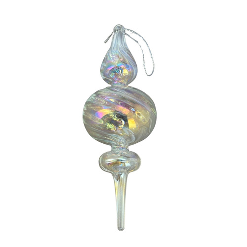 Iridescent Finial Hanging 17cm