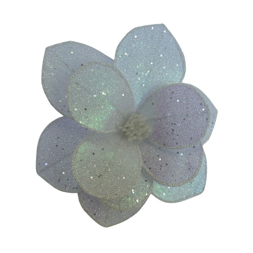 Iridescent White Poinsettia 30cm
