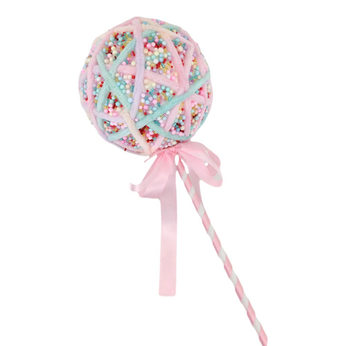 Pink Sprinkle Ball Pick 60cm