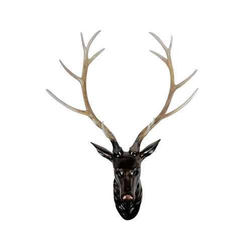 Deer Head in Black & Natural 106cm