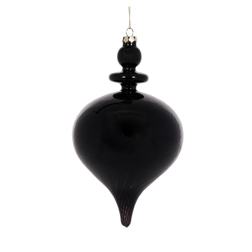 Black Glass Ace Finial 26cm