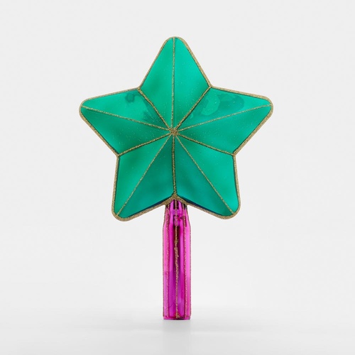 Radiant Star Tree Topper Emerald & Fuchsia 28cm