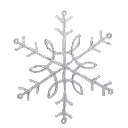Clear Snowflake Curl Hanging 33cm