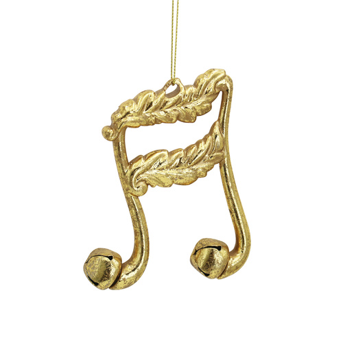 Golden Music Note Hanging  13cm