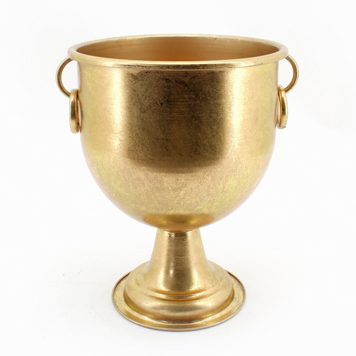 Metal Urn Pot Gold 41cm