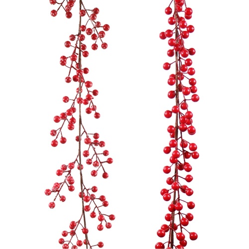 Garland Red Berries 2 Assorted 150cm