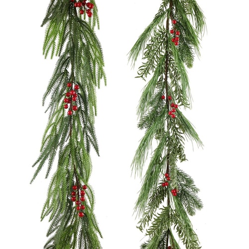 Leafy Berry Garland 2 Assorted180cm