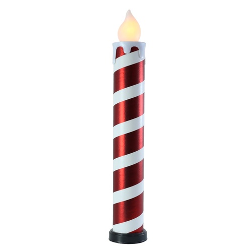 LED Candle Red & White 82cm