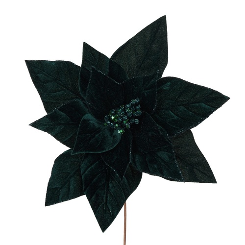 Emerald Velour Poinsettia 30cm