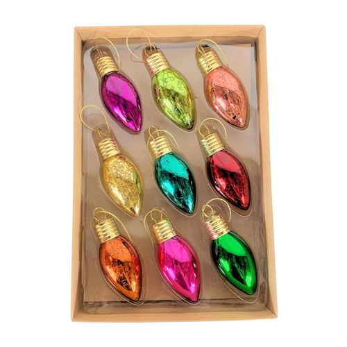 Vintage Bulb Baubles 8cm