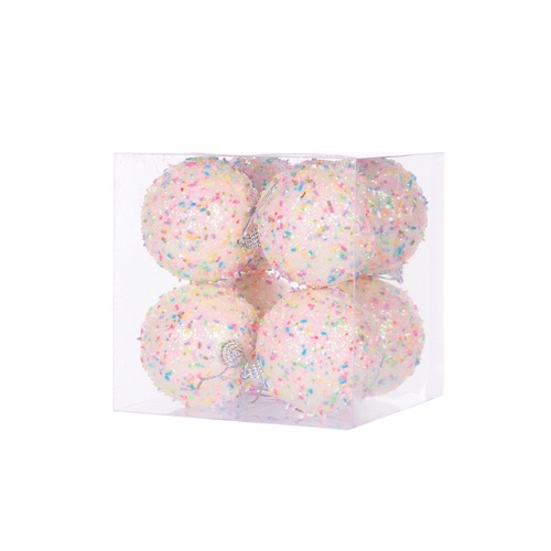 Sprinkles Baubles 8pk 9cm