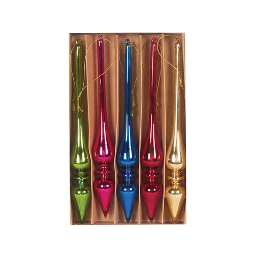 Retro Ribbed Finials 4pk 23cm