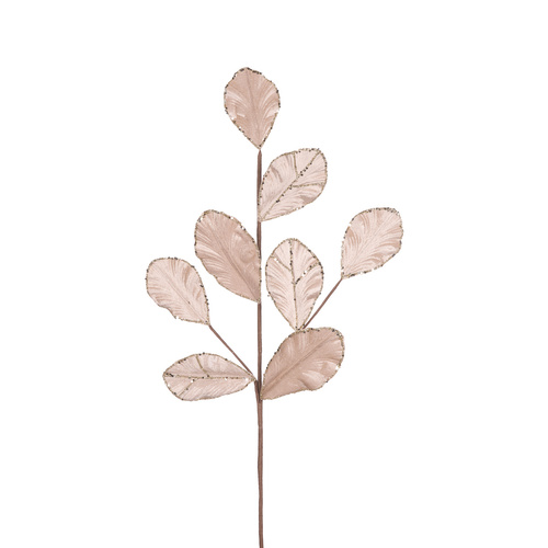Champagne Velvet Leaf Spray 70cm
