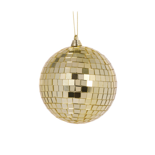 Disco Bauble Gold 10cm