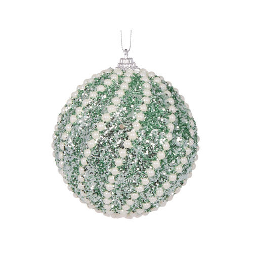 Sea Pearl Swirl Bauble 10cm
