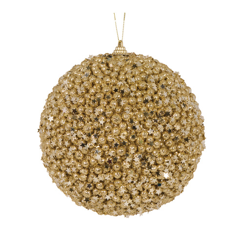 XL Gold Stars Bauble 15cm