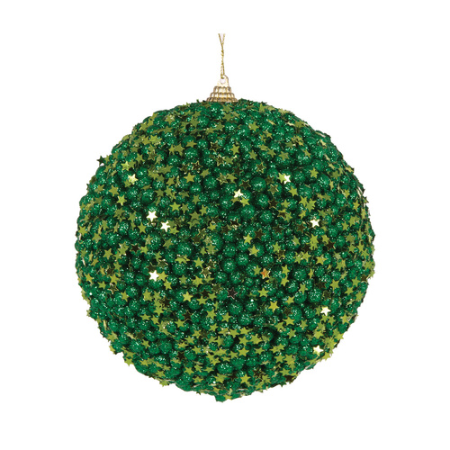 XL Green Stars Bauble 15cm