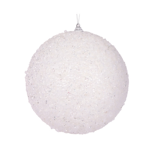 XL White Crystals Bauble 15cm