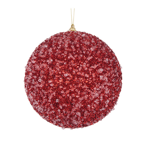 XL Red Crystals Bauble 15cm