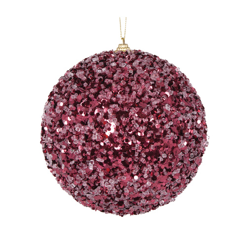 XL Burgundy Crystals Bauble 15cm