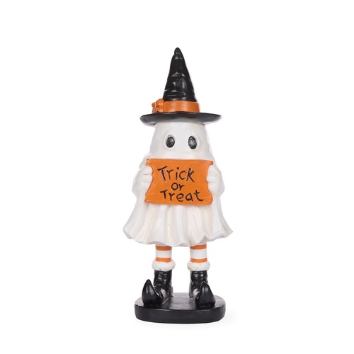 Trick Or Treat Ghost w. Witches Hat 30cm
