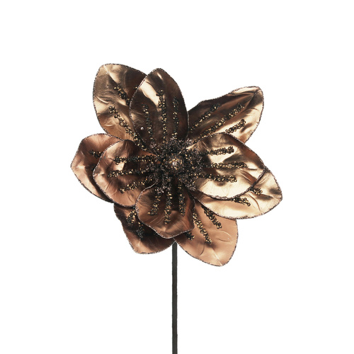 Metallic Copper Magnolia w. Chocolate Details 50cm