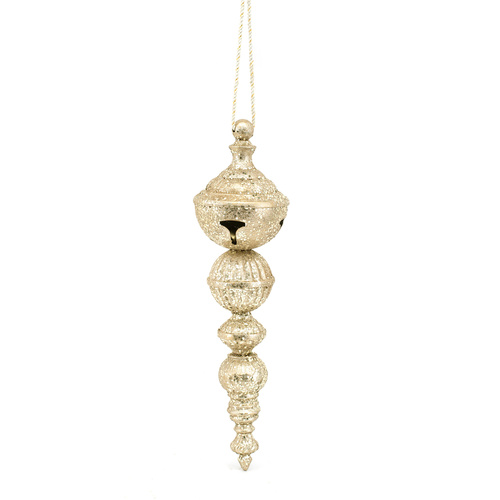 Finial w. Champagne Glitter Finish 23cm
