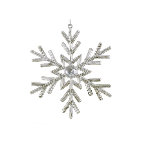Silver Snowflake Tree Ornament 15cm