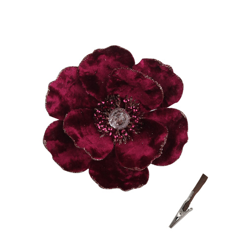 Burgundy Magnolia w. Rose Gold Details 14cm