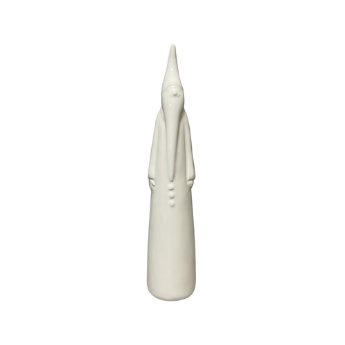 Ceramic White Pencil Santa 29cm