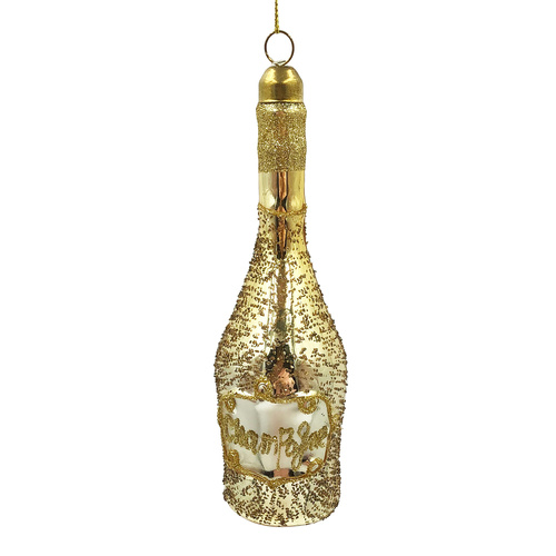 Glass Champagne Bottle 14cm