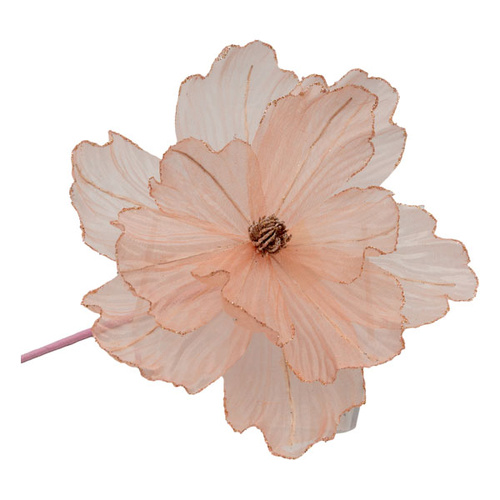 Rose Sheer Flower w. Gold Edge 40cm