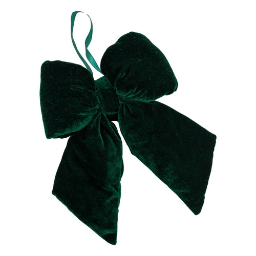 Emerald Green Velvet Bow 29cm