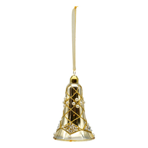 Champagne Bell Ornament 9cm