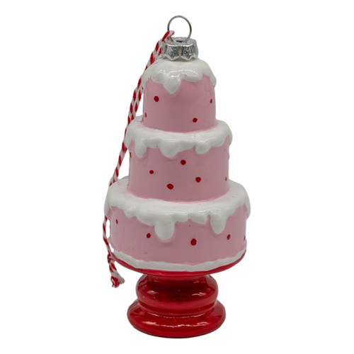 Pink Cake Hanging Ornament 11cm