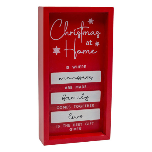 Red Christmas Wall Plaque 23cm
