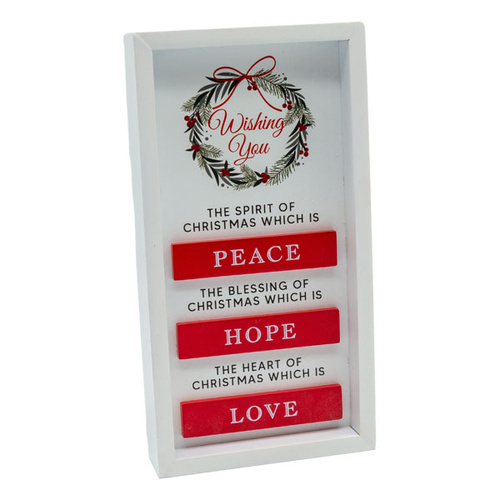 White Christmas Wall Plaque 23cm